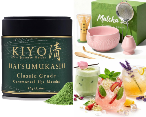 Create Your Dream Matcha Café at Home — Powders, Whisks & Cute Glassware cover photo collage