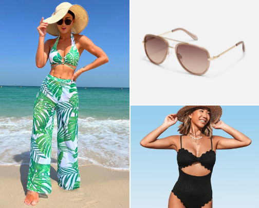 The perfect beach vacation wardrobe cover photo collage