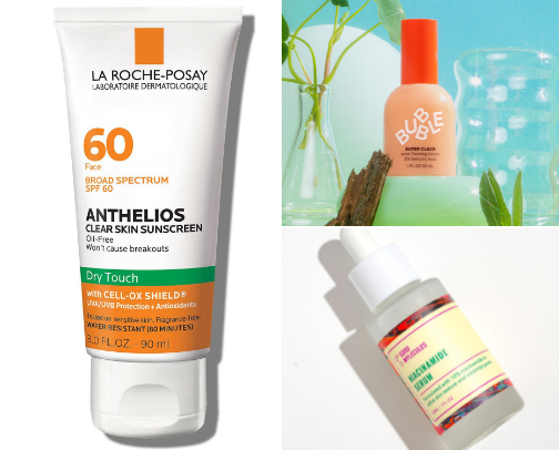 esthetician approved skincare for oily/combination skin cover photo collage