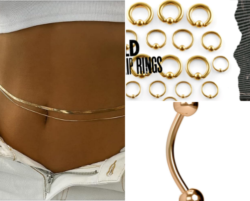 gold jewelry girlies! cover photo collage