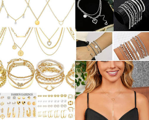 Jewelry set cover photo collage