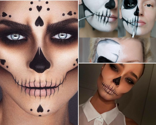 Skull Makeup Inspo & Tutorials cover photo collage