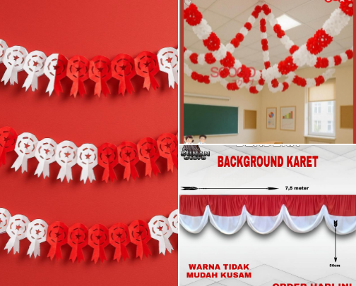 Indonesia Independence day Celebration Essentials Red and White Themes (International links) cover photo collage