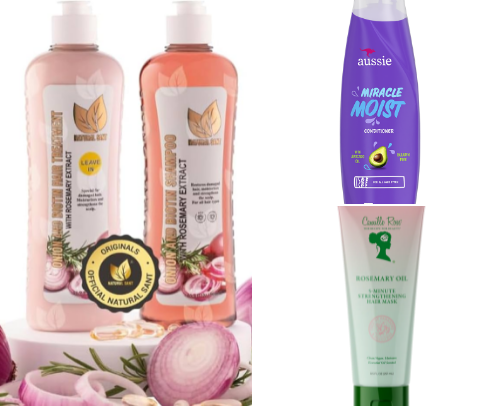 Curly hair products cover photo collage