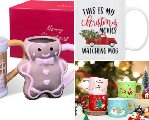 Christmas Mugs That Make My Morning Brew Feel Like a Hallmark Plot Twist cover photo collage