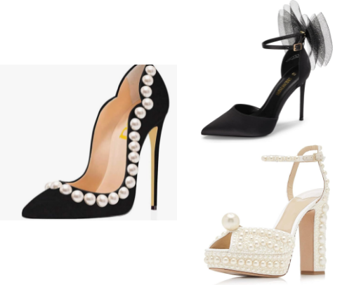 Heeled shoes cover photo collage