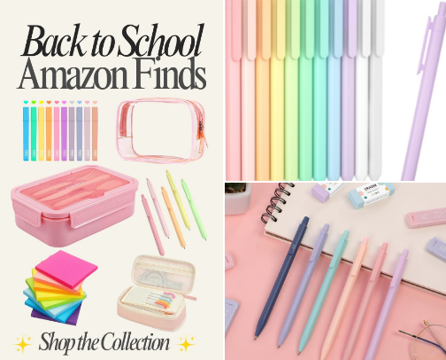Back to school ✏️ 🩷 📓📝📚 supplies to prepare for a great year ahead! cover photo collage