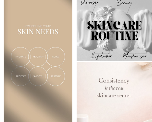 Glow-Up Essentials🪷 cover photo collage