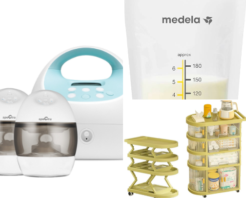 Pumping Mom Survival Kit cover photo collage