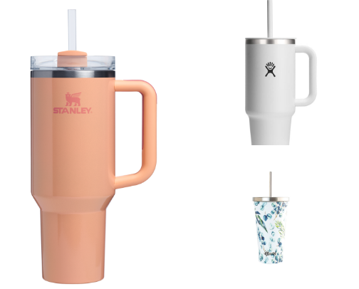 Stylish reusable tumblers that are trending in Tiktok cover photo collage