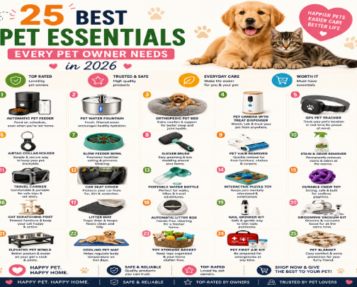 25 Best Pet Essentials Every Pet Owner Needs in 2026 🐾 cover photo collage