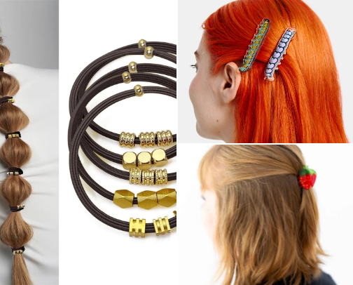 Unique hair accessories cover photo collage