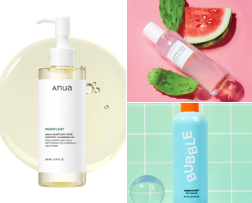 Skincare routine cover photo collage