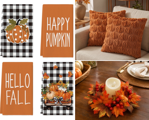 Fall decor cover photo collage