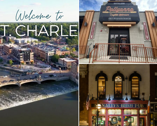 Adventures and great food in St. Charles, Illinois cover photo collage