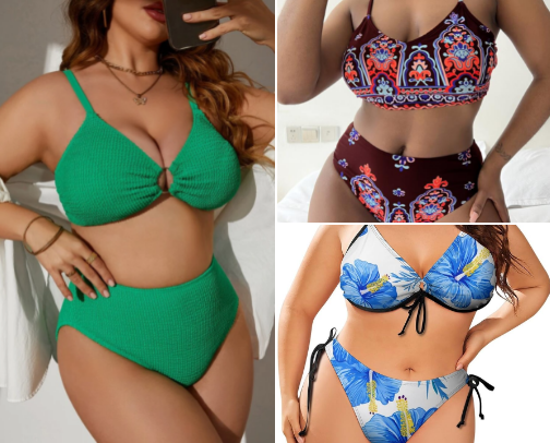 🔥 CURVY GIRL SUMMER: Viral Plus Size Swimwear 🌴✨ cover photo collage