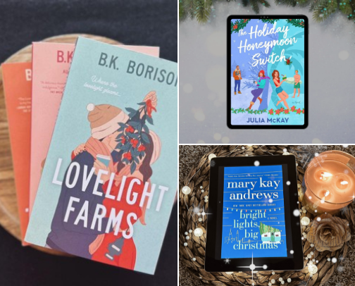 Holiday Perfect Rom-Com Reads cover photo collage