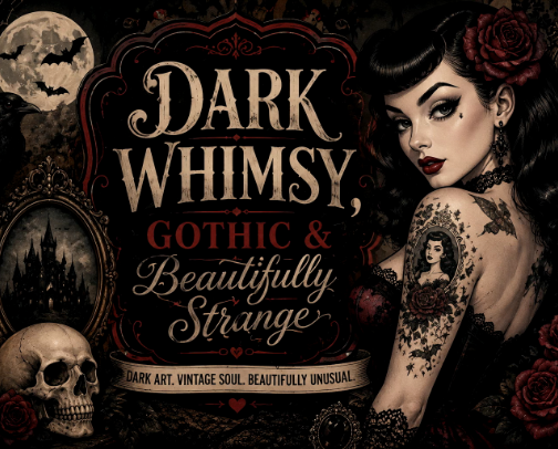 Dark Whimsy, Gothic & Beautifully Strange cover photo collage