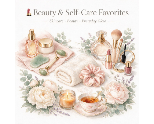 💄 Beauty & Self-Care Favorites cover photo collage