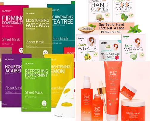 Skin care and face mask cover photo collage
