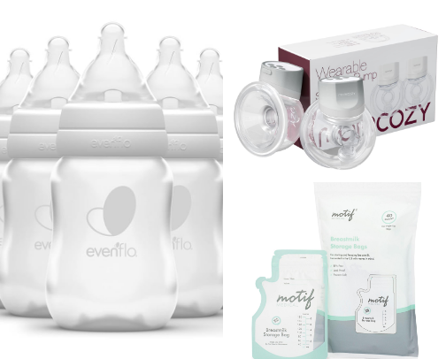 Pumping and Everyday Baby Essentials cover photo collage