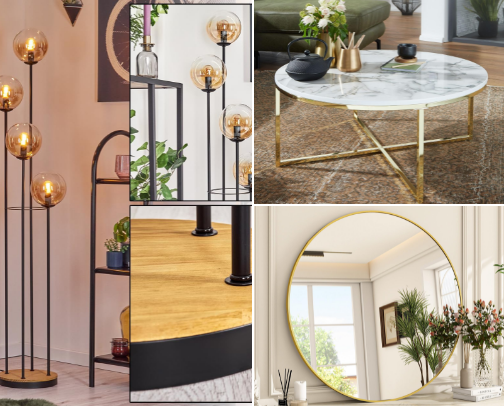 Ideen für moderne, luxuriöse Wohnzimmer cover photo collage