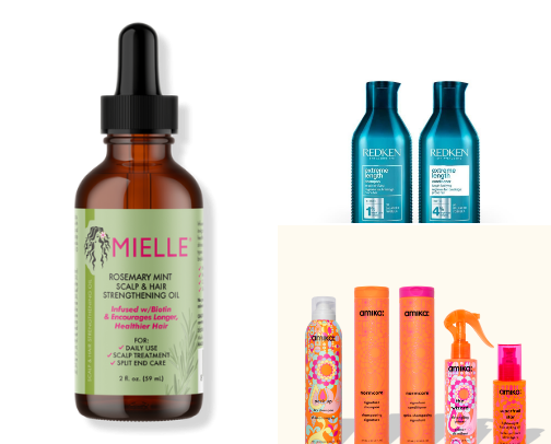 Hair products for long and healthy hair cover photo collage