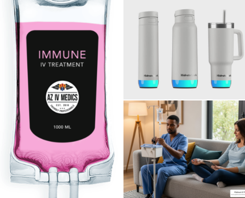 IV Fluid & Self-Care Essentials 💧✨ cover photo collage