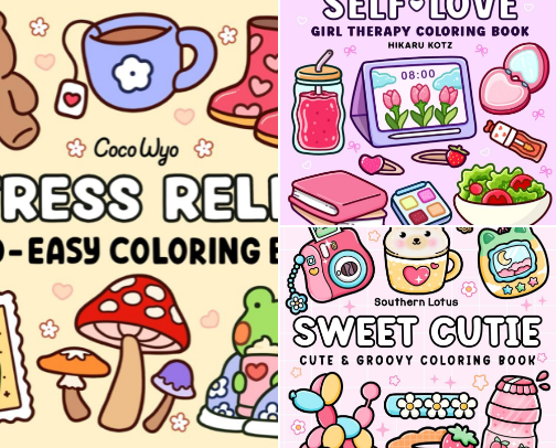 colouring essentials 💕🎨 cover photo collage