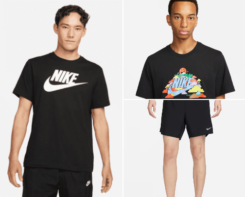 nike t-shirt cover photo collage