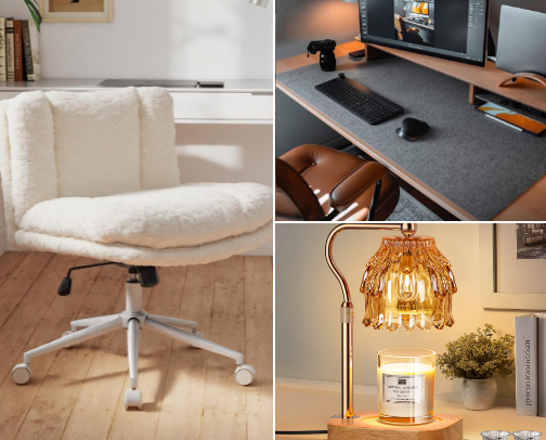 Cozy Home Office Vibes ✨ cover photo collage