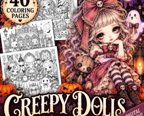 Coloring Books and Downloads cover photo collage