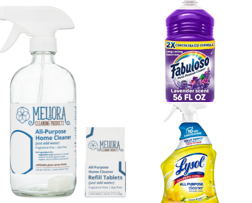 Cleaning supplies cover photo collage