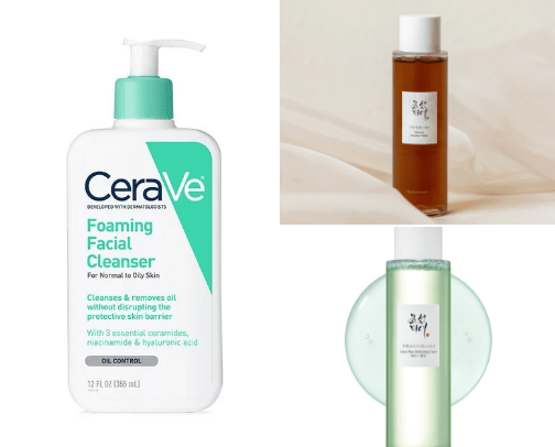Acne-safe skincare 🫧🧴 cover photo collage