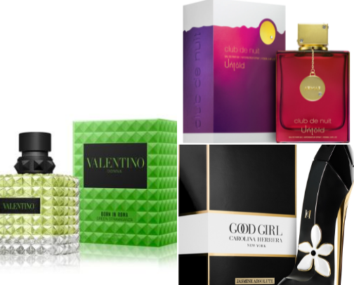 most popular women's and unisex fragrances cover photo collage