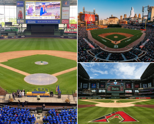 Top MLB stadiums cover photo collage