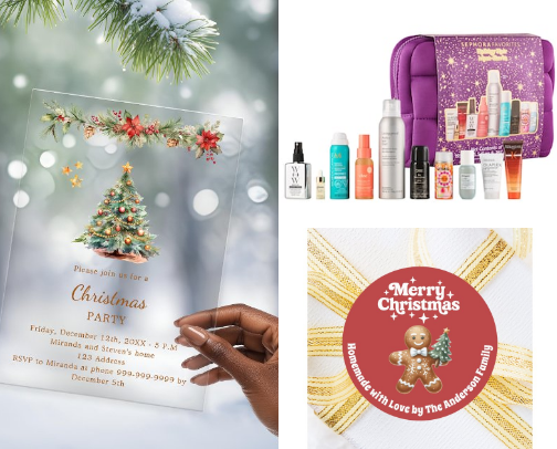 Christmas Party Invitations & Personalized Gift Ideas 2025 cover photo collage