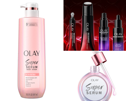 Oil of Olay Products cover photo collage