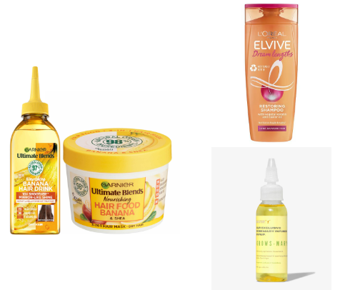 Products I swear by for healthier and longer hair💆‍♀️💇‍♀️ cover photo collage