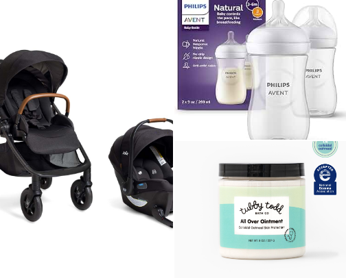 3th time mom must haves 🍼🤰🏼 cover photo collage