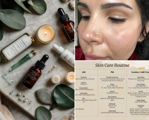 ♥️my oily skin routine (no products, just what works)♥️ cover photo collage