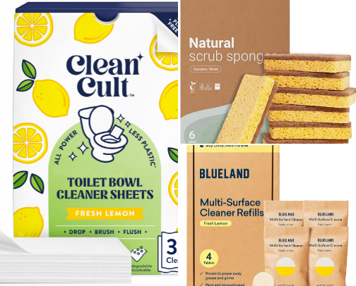 eco-friendly cleaning products cover photo collage