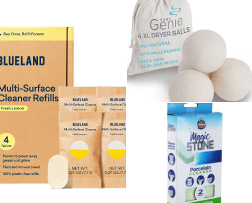 eco-friendly cleaning products cover photo collage