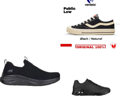 sepatu pria & wanita cover photo collage