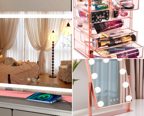 Pink Aesthetic Amazon Finds for Your Room & Vanity cover photo collage