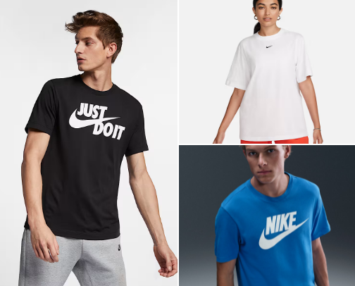Nike T-shirts cover photo collage