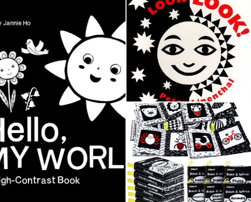 Baby toys and books for 0-12 months cover photo collage