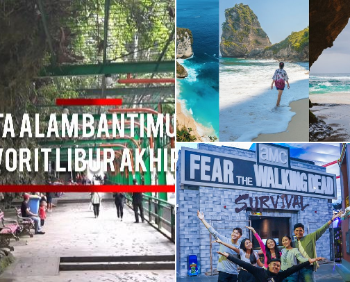 Tempat akhir tahun menyenangkan cover photo collage