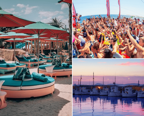 Ibiza insta worthy day time venues cover photo collage