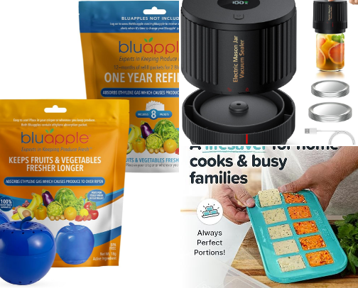 Zero-waste, no single-use plastic kitchen hacks cover photo collage